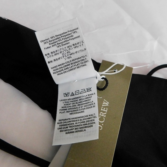 NWT!! J. CREW Lana Bikini Top Classic Sculpt Solid Black V Neckline Swim Small - Picture 13 of 15